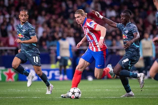 UEFA Champions League soccer match Atletico Madrid vs Leipzig at Civitas Mstropolitano stadium in Madrid, Spain, 19 September 2024 Conor Gallagher 900 Cordon Press  900 CordonxPress LOF - Champions League soccer match Atletico Madrid vs Leipzig