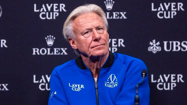 20.09.2024, Tennis, Herren, Laver Cup 2024, Berlin, Einzel, Pressekonferenz, Captain Björn Borg (Team Europe) bei der Pressekonferenz. Berlin Uber Arena Berlin Deutschland
