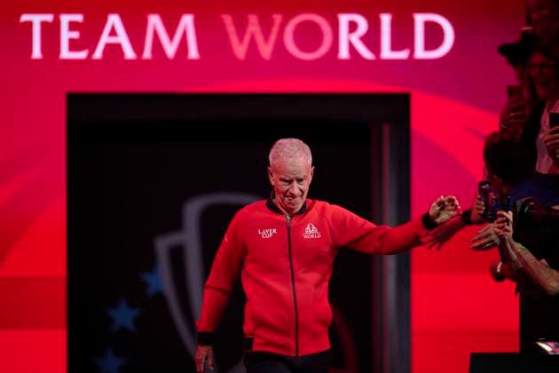 Laver Cup 2024 Berlin - Day 1 BERLIN, GERMANY - SEPTEMBER 20: John McEnroe, Captain of Team World looks on prior the Men s Singles match on day one of Laver Cup at Uber Arena on September 20, 2024 in Berlin, Germany. (Photo by Francisco Macia Photo Players Images Magara Press) Berlin Uber Arena Germany Copyright: xFranciscoxMaciax