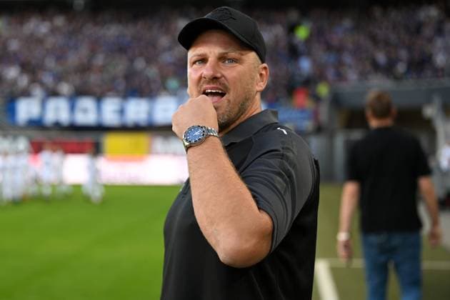 Paderborn, Home Deluxe Arena, 20.09.24, GER, Herren, 2.Bundesliga, Saison 2024-2025, SC Paderborn 07 - Hannover 96 Bild: Trainer Lukas KWASNIOK (Paderborn) Only for editorial use! DFL regulations prohibit any use of photographs as image sequences and or quasi-video. NRW Deutschland