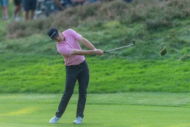 Justin Rose of England plays his approach to on the 11th hole during round 2 of the BMW PGA, Golf Herren Championship at the Wentworth Golf Club, Virginia Water, England on 20 September 2024. Copyright: xGrantxWinterx 41780304