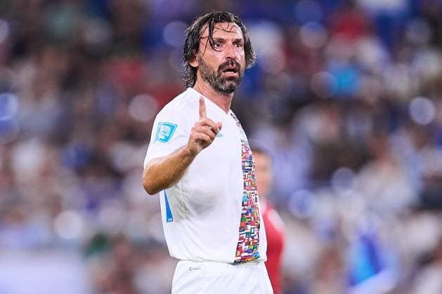 RECORD DATE NOT STATED Leyendas Internacionales vs Leyendas de Mexico Andrea Pirlo of FIFA Legends during match Legends between International FIFA Legends and Mexico Legends 2024, at BBVA Bancomer Stadium on September 20, 2024 in Monterrey, Nuevo Leon, Mexico. MONTERREY NUEVO LEON MEXICO  Copyright: xJONATHANxDUENASx 20240920232143_LEGENDS_FIFA_MEX_PIRLO116