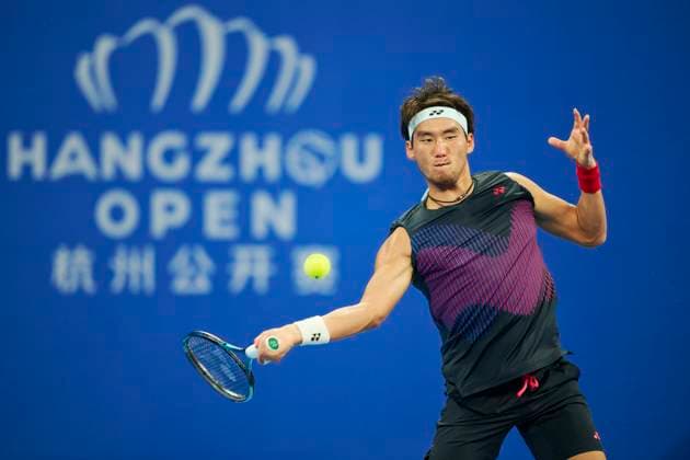 HANGZHOU, CHINA - SEPTEMBER 20: Bu Yunchaokete of China competes in the Men s Single Round of 16 match against Karen Khachanov of Russia on day 3 of 2024 Hangzhou Open at the Hangzhou Olympic Sports Expo Center on September 20, 2024 in Hangzhou, Zhejiang Province of China.  Copyright: xVCGx 111519254928