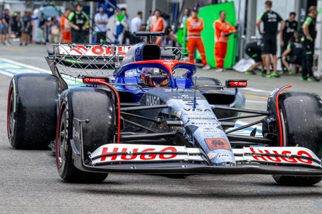 MARINA BAY, SINGAPORE: Daniel Ricciardo, racing for the Racing Bulls team during the 2024 Formula 1 Singapore Grand Prix at the Marina Bay Street Circuit in Marina Bay, Singapore