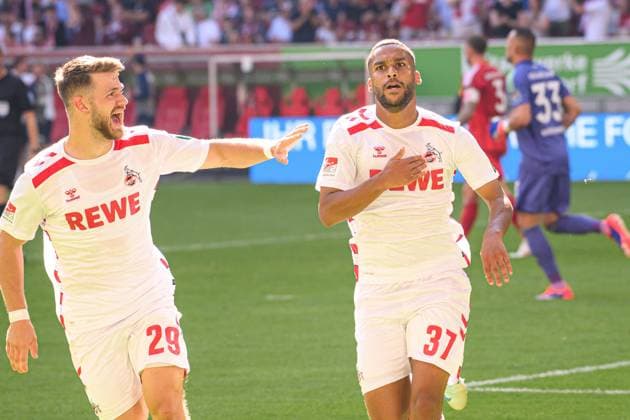 DUESSELDORF, GERMANY - 21 SEPTEMBER, 2024: Linton Maina, The football match of 2.Bundesliga Fortuna Duesseldorf vs. 1.FC Koeln at Mercur Spiel Arena  Copyright: xVITALIIxKLIUIEVx
