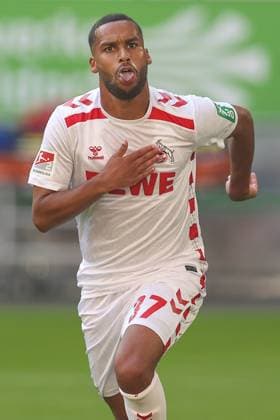 21.09.2024, 2. Fußball Bundesliga, Fortuna Düsseldorf - 1. FC Köln, Merkur Spiel-Arena, Saison 2024 2025: Torjubel nach dem 2:1 durch Linton Maina (1.FC Köln 37) DFB regulations prohibit any use of photographs as image sequences and or quasi-video. Nordrhein-Westfalen Deutschland