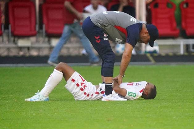 Fussball, 2.BL Saison 2024 2025 Fortuna Düsseldorf vs 1.FC Köln , Merkur- Spiel-Arena Düsseldorf , Linto Maina 1.FC Köln enttäuscht