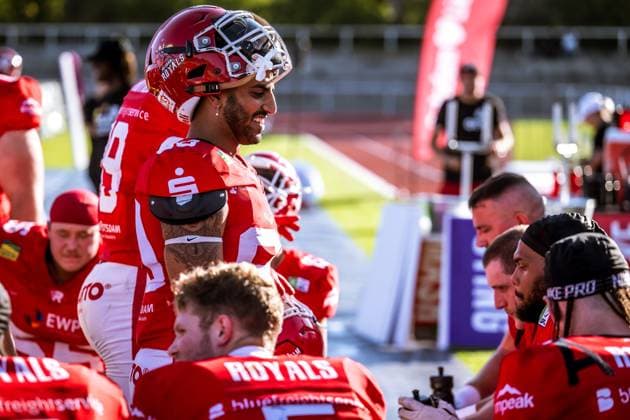 GFL German Football League; Potsdam Royals - Allgäu Comets; 21.09..2024 GFL German Football League; Potsdam Royals - Allgäu Comets Copyright: xBEAUTIFULxSPORTS NicolxMarschallx