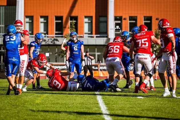 GFL German Football League; Potsdam Royals - Allgäu Comets; 21.09..2024 GFL German Football League; Potsdam Royals - Allgäu Comets Copyright: xBEAUTIFULxSPORTS NicolxMarschallx