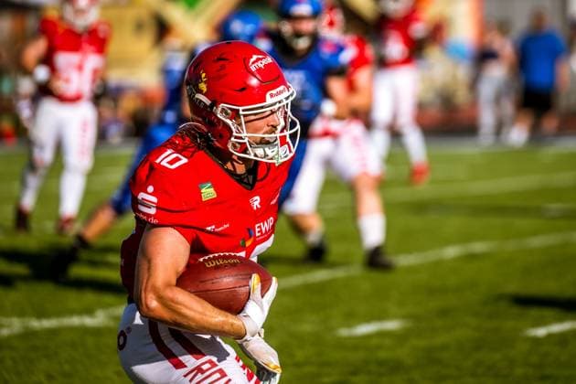 GFL German Football League; Potsdam Royals - Allgäu Comets; 21.09..2024 GFL German Football League; Potsdam Royals - Allgäu Comets Copyright: xBEAUTIFULxSPORTS NicolxMarschallx