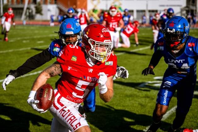 GFL German Football League; Potsdam Royals - Allgäu Comets; 21.09..2024 GFL German Football League; Potsdam Royals - Allgäu Comets Copyright: xBEAUTIFULxSPORTS NicolxMarschallx