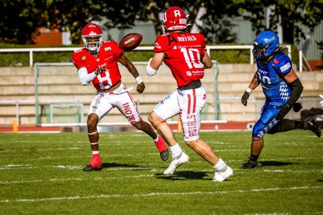 GFL German Football League; Potsdam Royals - Allgäu Comets; 21.09..2024 GFL German Football League; Potsdam Royals - Allgäu Comets Copyright: xBEAUTIFULxSPORTS NicolxMarschallx