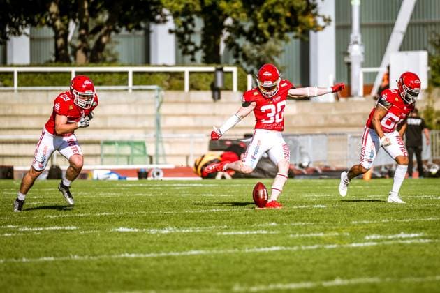 GFL German Football League; Potsdam Royals - Allgäu Comets; 21.09..2024 GFL German Football League; Potsdam Royals - Allgäu Comets Copyright: xBEAUTIFULxSPORTS NicolxMarschallx