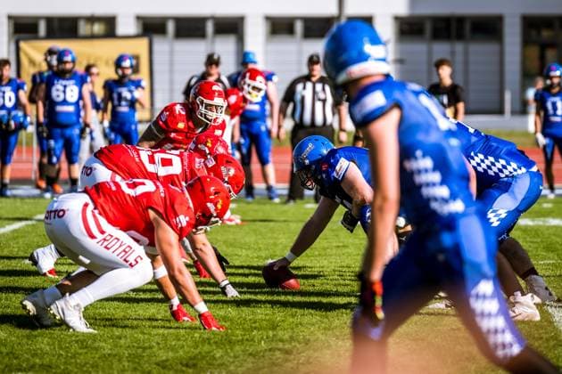 GFL German Football League; Potsdam Royals - Allgäu Comets; 21.09..2024 GFL German Football League; Potsdam Royals - Allgäu Comets Copyright: xBEAUTIFULxSPORTS NicolxMarschallx