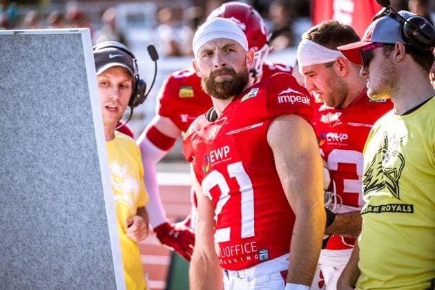 GFL German Football League; Potsdam Royals - Allgäu Comets; 21.09..2024 GFL German Football League; Potsdam Royals - Allgäu Comets Copyright: xBEAUTIFULxSPORTS NicolxMarschallx