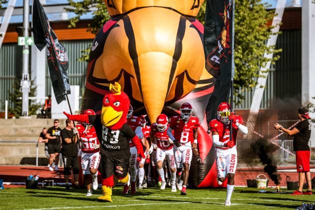 GFL German Football League; Potsdam Royals - Allgäu Comets; 21.09..2024 GFL German Football League; Potsdam Royals - Allgäu Comets Copyright: xBEAUTIFULxSPORTS NicolxMarschallx