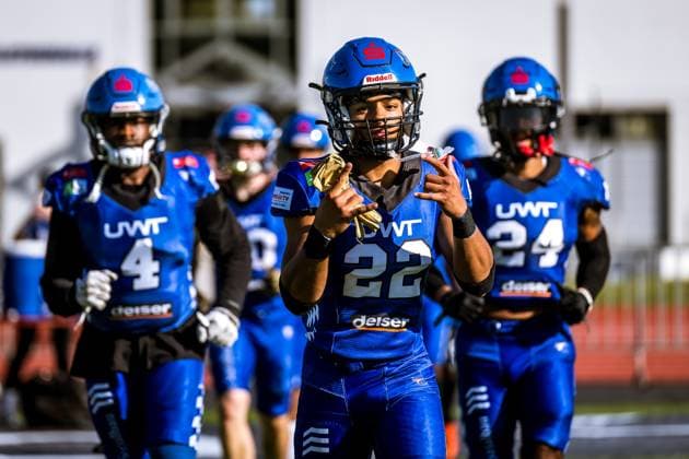 GFL German Football League; Potsdam Royals - Allgäu Comets; 21.09..2024 GFL German Football League; Potsdam Royals - Allgäu Comets Copyright: xBEAUTIFULxSPORTS NicolxMarschallx