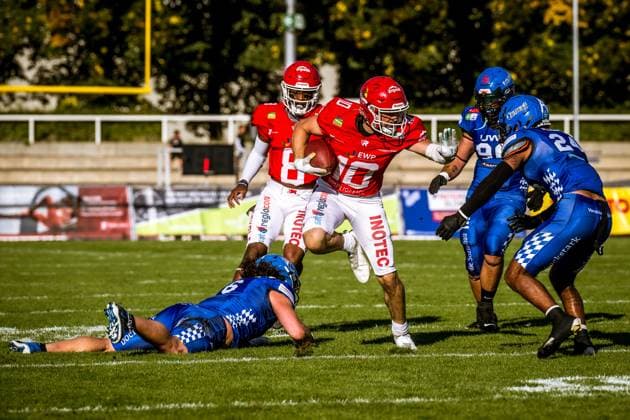 GFL German Football League; Potsdam Royals - Allgäu Comets; 21.09..2024 GFL German Football League; Potsdam Royals - Allgäu Comets Copyright: xBEAUTIFULxSPORTS NicolxMarschallx