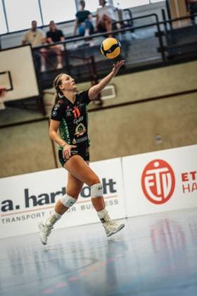 Volleyball Frauen Saison 2024 2025 2. Bundesliga Frauen Pro powered by SnowTrex ETV Hamburg vs. NavaRo Straubing 21.09.2024 Kalyn Hartmann ( 17, NavaRo Straubing) bei der Angabe Hamburg Sporthalle Hoheluft Hamburg Deutschland