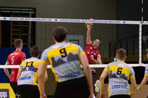 Moritz Rauber (TV Rottenburg, 02) GER, TV Rottenburg vs TSV Grafing, Volleyball, Herren, 2. Bundesliga, Saison 24 25, 21.09.2024, GER, TV Rottenburg vs TSV Grafing, Volleyball, Herren, 2. Bundesliga, Saison 24 25, 21.09.2024 Rottenburg Copyright: xEibner-Pressefoto WolfgangxFrankx EP_WFK