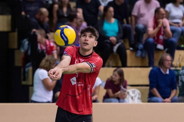 Linus Herrmann (TV Rottenburg, 09) GER, TV Rottenburg vs TSV Grafing, Volleyball, Herren, 2. Bundesliga, Saison 24 25, 21.09.2024, GER, TV Rottenburg vs TSV Grafing, Volleyball, Herren, 2. Bundesliga, Saison 24 25, 21.09.2024 Rottenburg Copyright: xEibner-Pressefoto WolfgangxFrankx EP_WFK