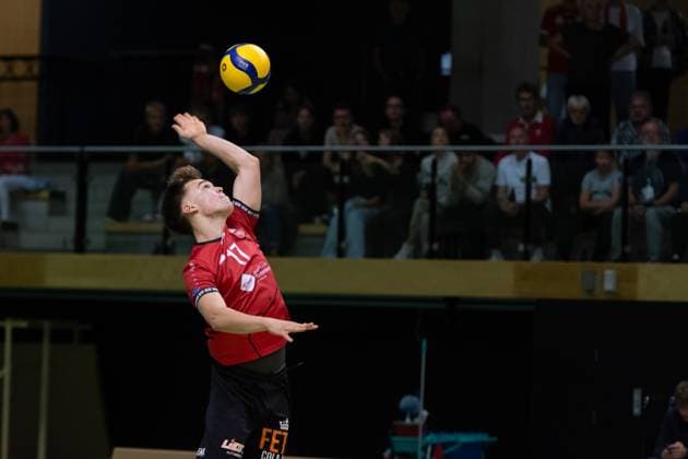 Aurel Sprenger (TV Rottenburg, 17), GER, TV Rottenburg vs TSV Grafing, Volleyball, Herren, 2. Bundesliga, Saison 24 25, 21.09.2024, GER, TV Rottenburg vs TSV Grafing, Volleyball, Herren, 2. Bundesliga, Saison 24 25, 21.09.2024 Rottenburg Copyright: xEibner-Pressefoto WolfgangxFrankx EP_WFK