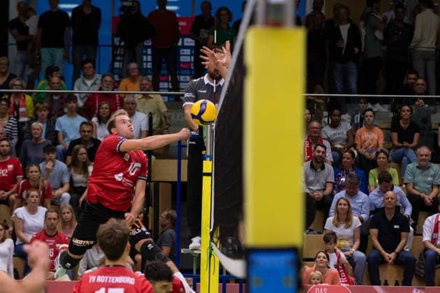 Jannik Lehmann (TV Rottenburg, 10) GER, TV Rottenburg vs TSV Grafing, Volleyball, Herren, 2. Bundesliga, Saison 24 25, 21.09.2024, GER, TV Rottenburg vs TSV Grafing, Volleyball, Herren, 2. Bundesliga, Saison 24 25, 21.09.2024 Rottenburg Copyright: xEibner-Pressefoto WolfgangxFrankx EP_WFK