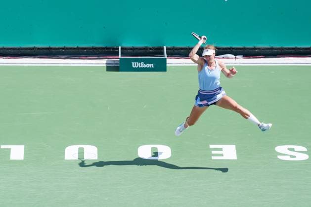 2024 WTA, Tennis Damen tennis Hana Bank Korea Open SEOUL, SOUTH KOREA, SEP 22: Liudmila Samsonova (Russia) during WTA Tour tennis Hana Bank Korea Open Doubles final at the seoul olympic park tennis center in Seoul, South Korea, on September 22, 2024. Seoul the Seoul Olympic Park Tennis Ce South Korea 8112_280378 Copyright: xStevexChoxKyewoong PentaxPressx