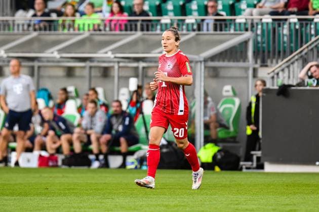 Fußball I Frauen I Saison 2024-2025 I Bundesliga I 3. Spieltag I VfL Wolfsburg - 1. FC Köln I 22.09.2024 Sylwia Matysik (20, 1. FC Köln) Freisteller, Nahaufnahme, Porträt, Portrait, Einzelfoto, Einzelbild, Körper Wolfsburg AOK Stadion Niedersachsen Deutschland Copyright: xLobeca InesxHähnelx