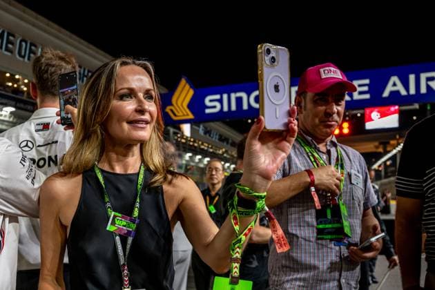 MARINA BAY, SINGAPORE: Sharon Corr, The Corrs are an Irish, folk, rock, pop, at the 2024 Formula 1 Singapore Grand Prix at the Marina Bay Street Circuit in Marina Bay, Singapore.