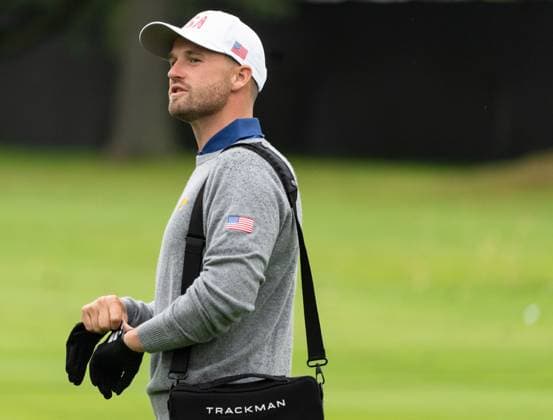 September 23, 2024, Montreal, Pq, CANADA: United States team member Wyndham Clark arrives for practice at the Presidents Cup golf tournament at the Royal Montreal Golf Club, Monday, Sept. 23, 2024 in Montreal. Canada News - September 23, 2024  - ZUMAc35_ 20240923_zaf_c35_022 Copyright: xChristinnexMuschix