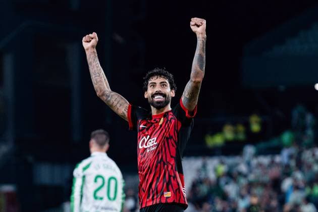 September 23, 2024, Seville, Spain: Samuel Costa of RCD Mallorca seen celebrating during the LaLiga EA Sports 2024 2025 match between Real Betis and RCD Mallorca at Benito Villamarin stadium. Final score: Real Betis 1:2 RCD Mallorca Seville Spain - ZUMAs197 20240923_aaa_s197_168 Copyright: xFrancisxGonzalezx