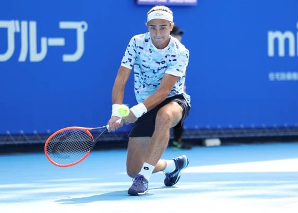 Mattia Bellucci (ITA), Konishita Group Japan Open Tennis Championships, Tokyo, Japan Tennis - Japan Open Tennis Championships 2024 - ATP, Tennis Herren 500 - Ariake Coliseum - Tokyo - - Japan - 24 September 2024. Copyright: xJuergenxHasenkopfx