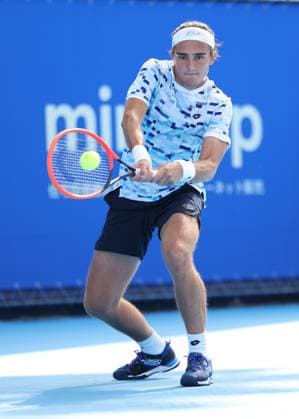 Mattia Bellucci (ITA), Konishita Group Japan Open Tennis Championships, Tokyo, Japan Tennis - Japan Open Tennis Championships 2024 - ATP, Tennis Herren 500 - Ariake Coliseum - Tokyo - - Japan - 24 September 2024. Copyright: xJuergenxHasenkopfx