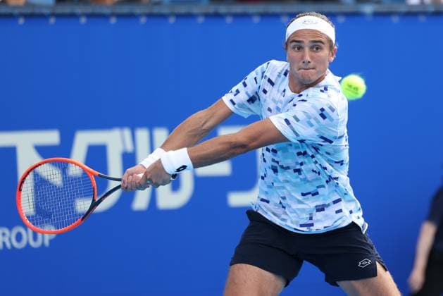Mattia Bellucci (ITA), Konishita Group Japan Open Tennis Championships, Tokyo, Japan Tennis - Japan Open Tennis Championships 2024 - ATP, Tennis Herren 500 - Ariake Coliseum - Tokyo - - Japan - 24 September 2024. Copyright: xJuergenxHasenkopfx