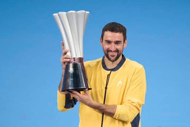 HANGZHOU, CHINA - SEPTEMBER 24: Champion Marin Cilic of Croatia poses with trophy after winning the Men s Singles Final match against Zhang Zhizhen of China on day 7 of 2024 Hangzhou Open at the Hangzhou Olympic Sports Expo Center on September 24, 2024 in Hangzhou, Zhejiang Province of China.  Copyright: xVCGx 111519967886