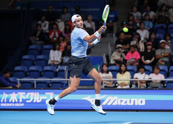 Matteo Berrettini (ITA), Konishita Group Japan Open Tennis Championships, Tokyo, Japan Tennis - Japan Open Tennis Championships 2024 - ATP, Tennis Herren 500 - Ariake Coliseum - Tokyo - - Japan - 25 September 2024. Copyright: xJuergenxHasenkopfx