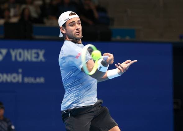 Matteo Berrettini (ITA), Konishita Group Japan Open Tennis Championships, Tokyo, Japan Tennis - Japan Open Tennis Championships 2024 - ATP, Tennis Herren 500 - Ariake Coliseum - Tokyo - - Japan - 25 September 2024. Copyright: xJuergenxHasenkopfx