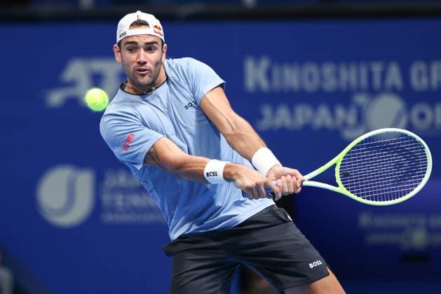 Matteo Berrettini (ITA), Konishita Group Japan Open Tennis Championships, Tokyo, Japan Tennis - Japan Open Tennis Championships 2024 - ATP, Tennis Herren 500 - Ariake Coliseum - Tokyo - - Japan - 25 September 2024. Copyright: xJuergenxHasenkopfx