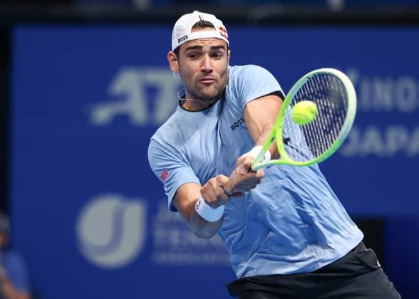 Matteo Berrettini (ITA), Konishita Group Japan Open Tennis Championships, Tokyo, Japan Tennis - Japan Open Tennis Championships 2024 - ATP, Tennis Herren 500 - Ariake Coliseum - Tokyo - - Japan - 25 September 2024. Copyright: xJuergenxHasenkopfx