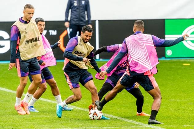 240925 Sergio Pena of Malmö FF during a training session with Malmö FF on September 25, 2024 in Malmö. Photo: Christian Örnberg BILDBYRAN COP 166 CO0469 fotboll football soccer fotball uefa europa league träning practice training malmö ff bbeng Copyright: CHRISTIANxÖRNBERG BB240925CO004