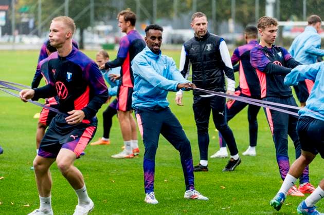 240925 Taha Ali during a training session with Malmö FF on September 25, 2024 in Malmö. Photo: Christian Örnberg BILDBYRAN COP 166 CO0469 fotboll football soccer fotball uefa europa league träning practice training malmö ff bbeng Copyright: CHRISTIANxÖRNBERG BB240925CO023