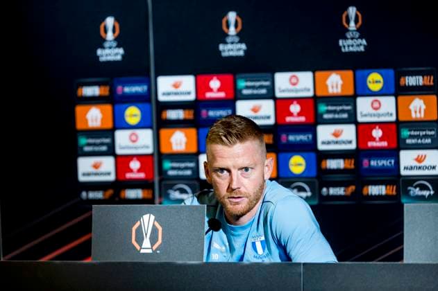 240925 Anders Christiansen of Malmö FF during a press conference, PK, Pressekonferenz with Malmö FF on September 25, 2024 in Malmö. Photo: Christian Örnberg BILDBYRAN COP 166 CO0470 fotboll football soccer fotball uefa europa league presskonferens press conference malmö ff bbeng Copyright: CHRISTIANxÖRNBERG BB240925CO051