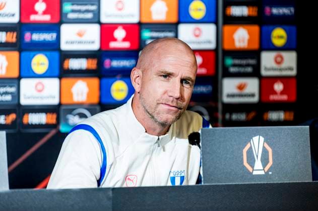 240925 Head coach Henrik Rydström of Malmö FF during a press conference, PK, Pressekonferenz with Malmö FF on September 25, 2024 in Malmö. Photo: Christian Örnberg BILDBYRAN COP 166 CO0470 fotboll football soccer fotball uefa europa league presskonferens press conference malmö ff bbeng Copyright: CHRISTIANxÖRNBERG BB240925CO060