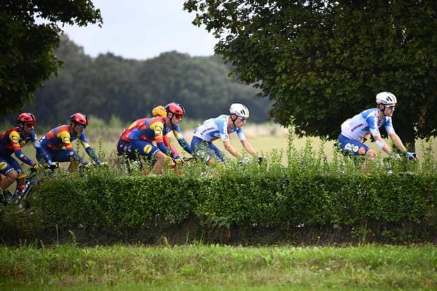 September 25, 2024, Lichtervelde, Belgium: LICHTERVELDE, BELGIUM - SEPTEMBER 25 : Welten Bram (NED) of Team dsm-firmenich PostNL, Degenkolb John (GER) of Team dsm-firmenich PostNL pictured during the Omloop van het Houtland 2024 Cycling race with start in Eernegem and finish in Lichtervelde (195,3km). On September 25, 2024 in Lichtervelde, Belgium, 25 09 2024 Lichtervelde Belgium - ZUMAp34_ 20240925_zaf_p34_123 Copyright: xPanoramicx
