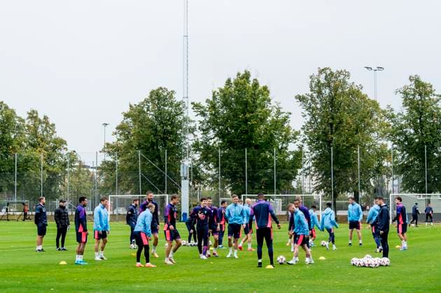 240925 The players during a training session with Malmö FF on September 25, 2024 in Malmö. Photo: Christian Örnberg BILDBYRAN COP 166 CO0469 fotboll football soccer fotball uefa europa league träning practice training malmö ff bbeng Copyright: CHRISTIANxÖRNBERG BB240925CO072