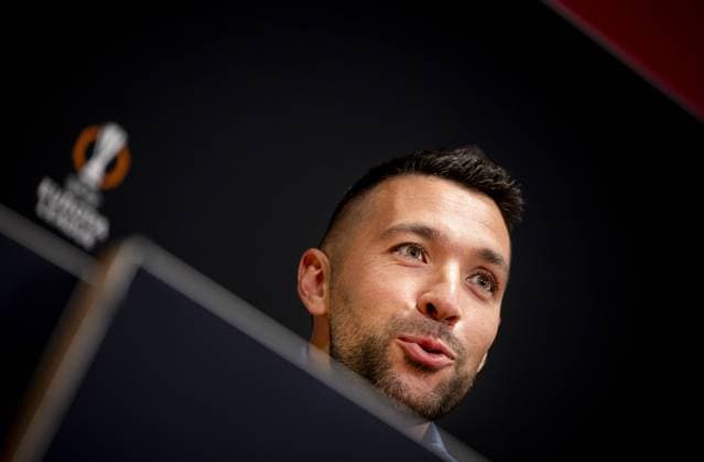 AMSTERDAM - Ajax coach Francesco Farioli during a press conference, PK, Pressekonferenz at the Johan Cruyff ArenA ahead of the Europa League match with Besiktas. ANP KOEN VAN WEEL xVIxANPxSportx xxANPxIVx 509348155 originalFilename: 509348155.jpg