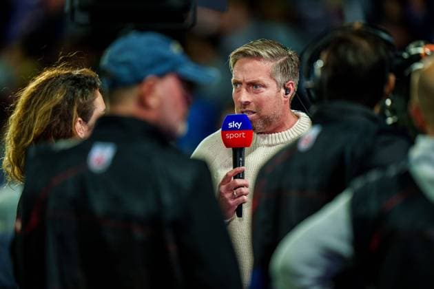 SOCCER - BL, A.Wien vs Sturm VIENNA,AUSTRIA,25.SEP.24 - SOCCER - ADMIRAL Bundesliga, FK Austria Wien vs SK Sturm Graz. Image shows Michael Wimmer during an interview.  GEPAxpictures xEdgarxEisner