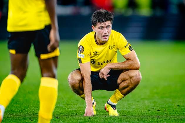IF Elfsborg midfielder Besfort Zenelli dejected after the lost game, during the match AZ - Elfsborg at the AZ Stadium for the UEFA Europa League - League phase - Matchday 1 season 2024-2025 in ALKMAAR, Netherlands on 25 september 2024, (photo by Marcel van Dorst EYE4images DeFodi Images) Defodi-746_190564