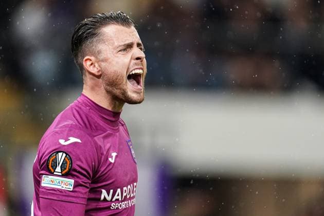 2024-09-25 RSC Anderlecht v Ferencvaros - UEFA Europa League 2024 25 League Phase MD1 BRUSSELS, BELGIUM - SEPTEMBER 25: Colin Coosemans of RSC Anderlecht shouting during the UEFA Europa League 2024 25 League Phase MD1 match between RSC Anderlecht and Ferencvaros at RSC Anderlecht Stadium on September 25, 2024 in Brussels, Belgium. Brussels RSC Anderlecht Stadium Belgium Content not available for redistribution in The Netherlands directly or indirectly through any third parties. Copyright: xJorisxVerwijstx